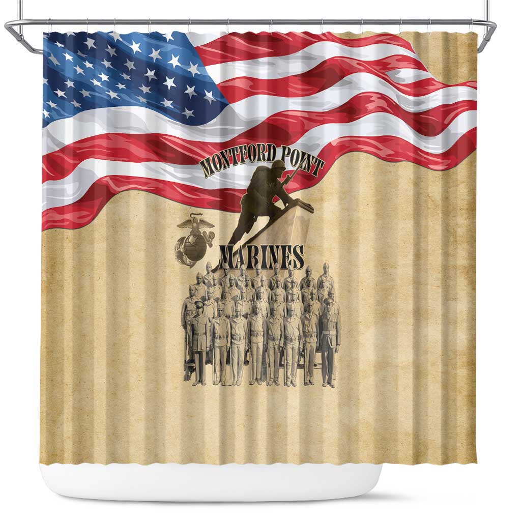 Montford Point Marines 1942-1949 Shower Curtain The First Black Marines - Wonder Print Shop