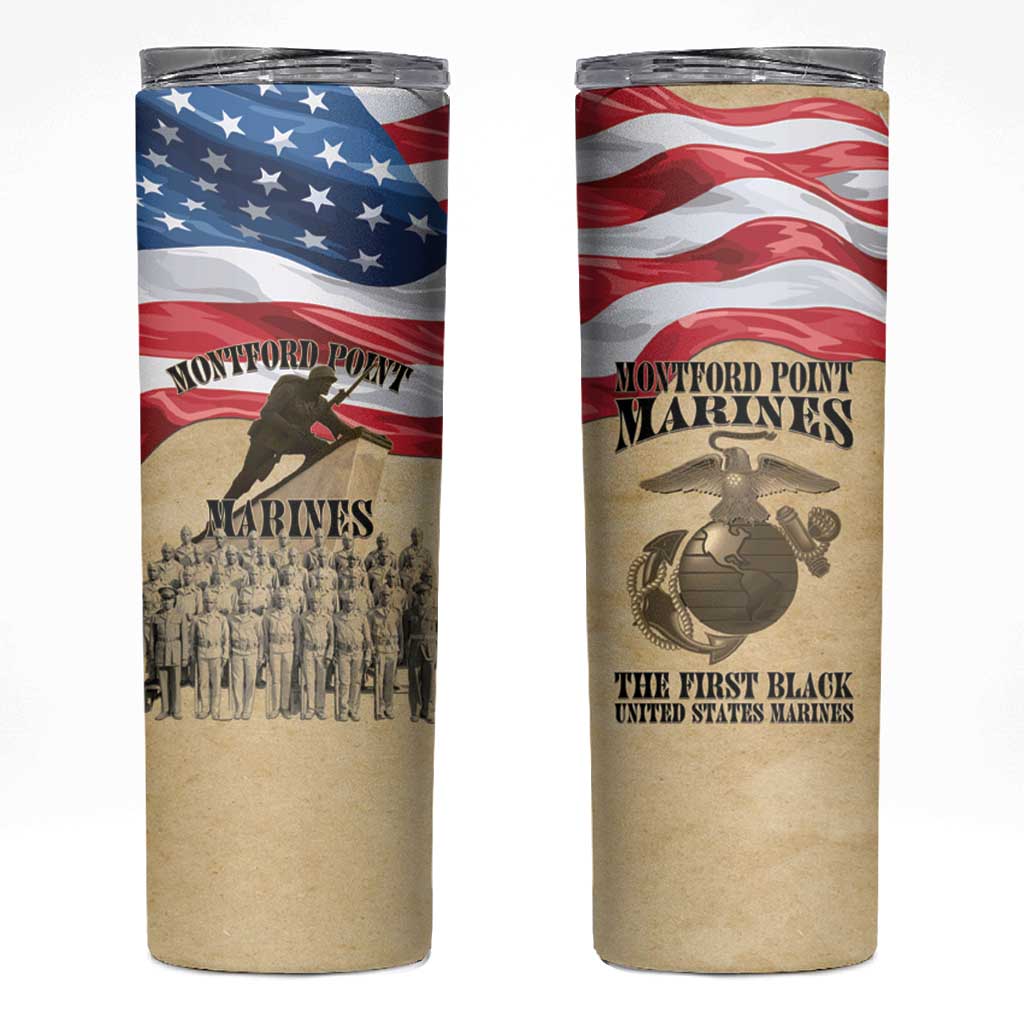 Montford Point Marines 1942-1949 Skinny Tumbler The First Black Marines - Wonder Print Shop