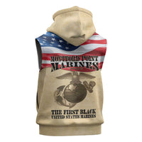 Montford Point Marines 1942-1949 Sleeveless Hoodie The First Black Marines - Wonder Print Shop