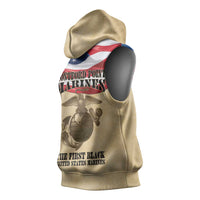 Montford Point Marines 1942-1949 Sleeveless Hoodie The First Black Marines - Wonder Print Shop