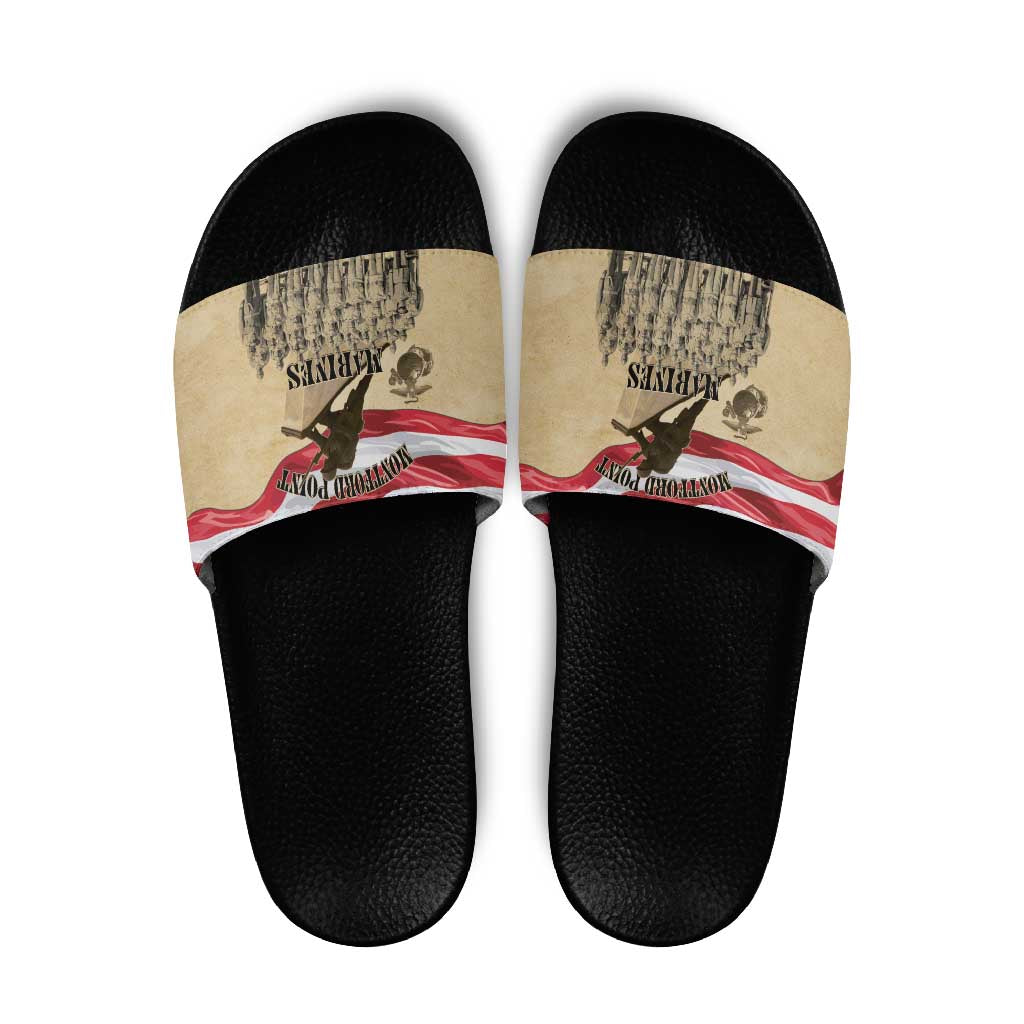 Montford Point Marines 1942-1949 Slide Sandals The First Black Marines - Wonder Print Shop