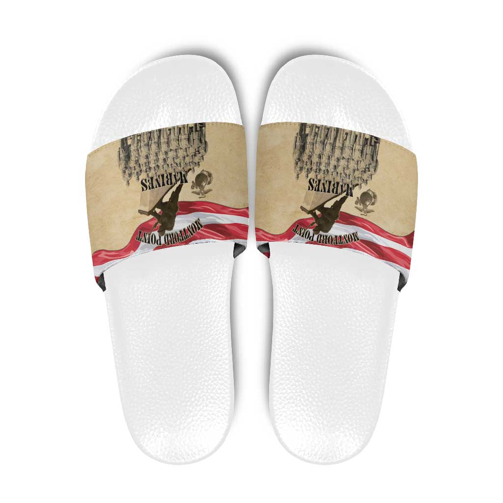 Montford Point Marines 1942-1949 Slide Sandals The First Black Marines - Wonder Print Shop