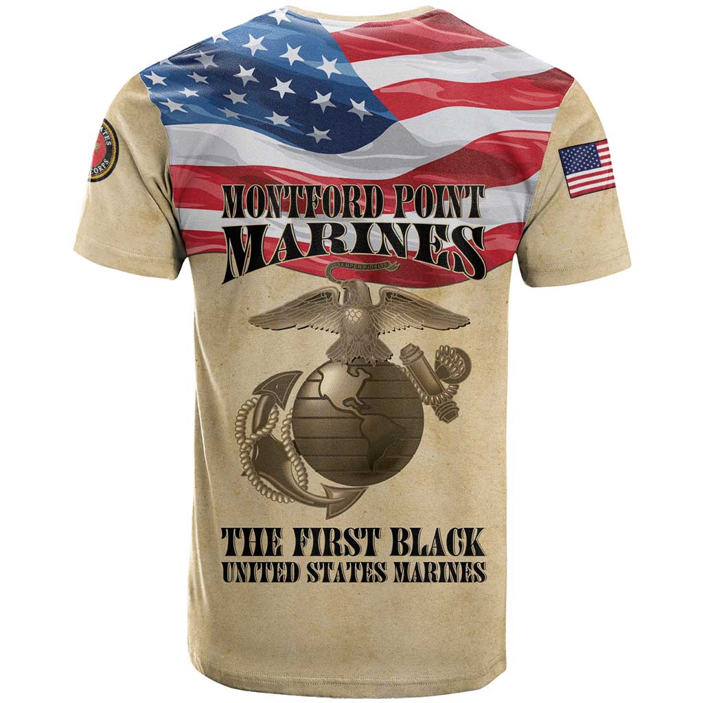 Montford Point Marines 1942-1949 T Shirt The First Black Marines - Wonder Print Shop