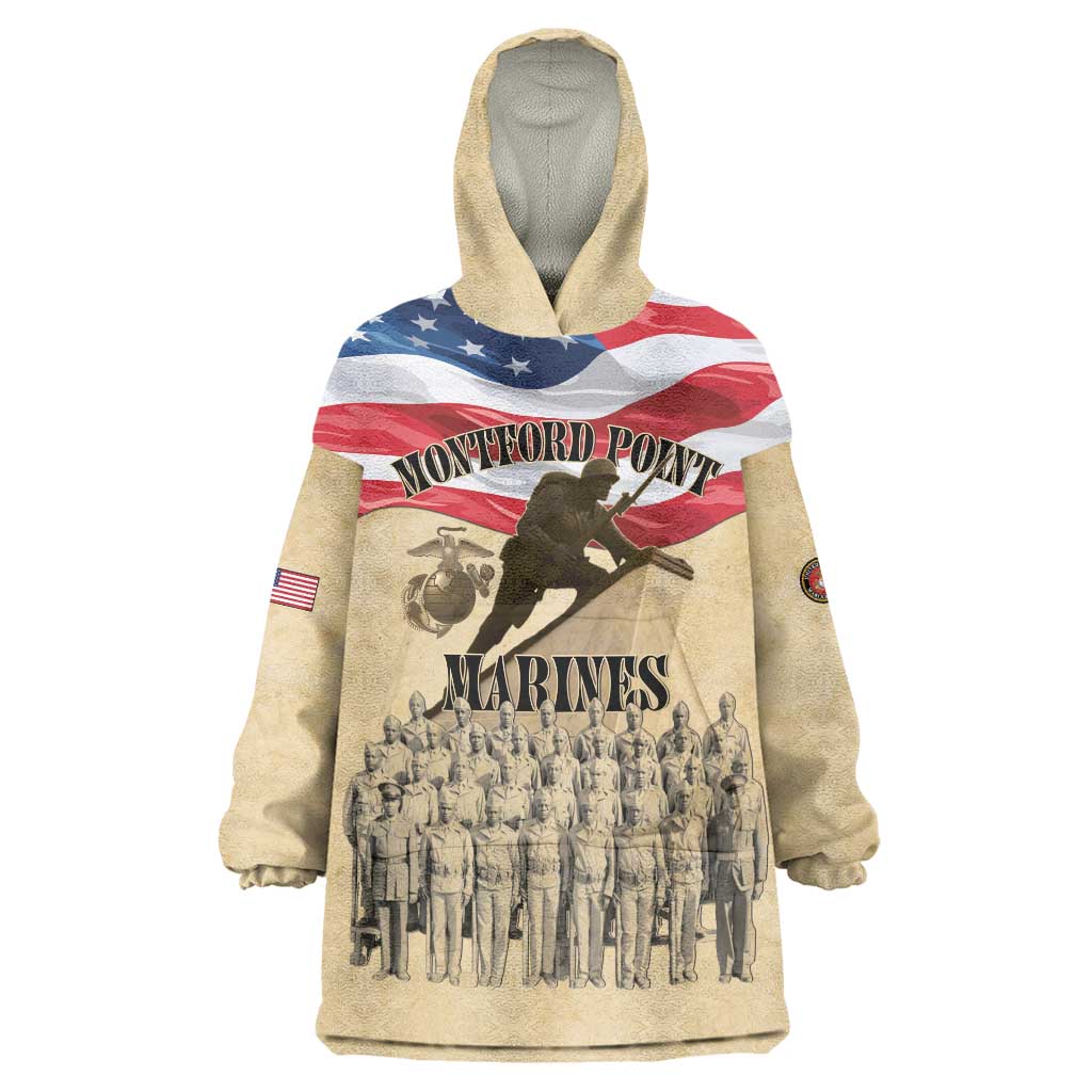 Montford Point Marines 1942-1949 Wearable Blanket Hoodie The First Black Marines - Wonder Print Shop