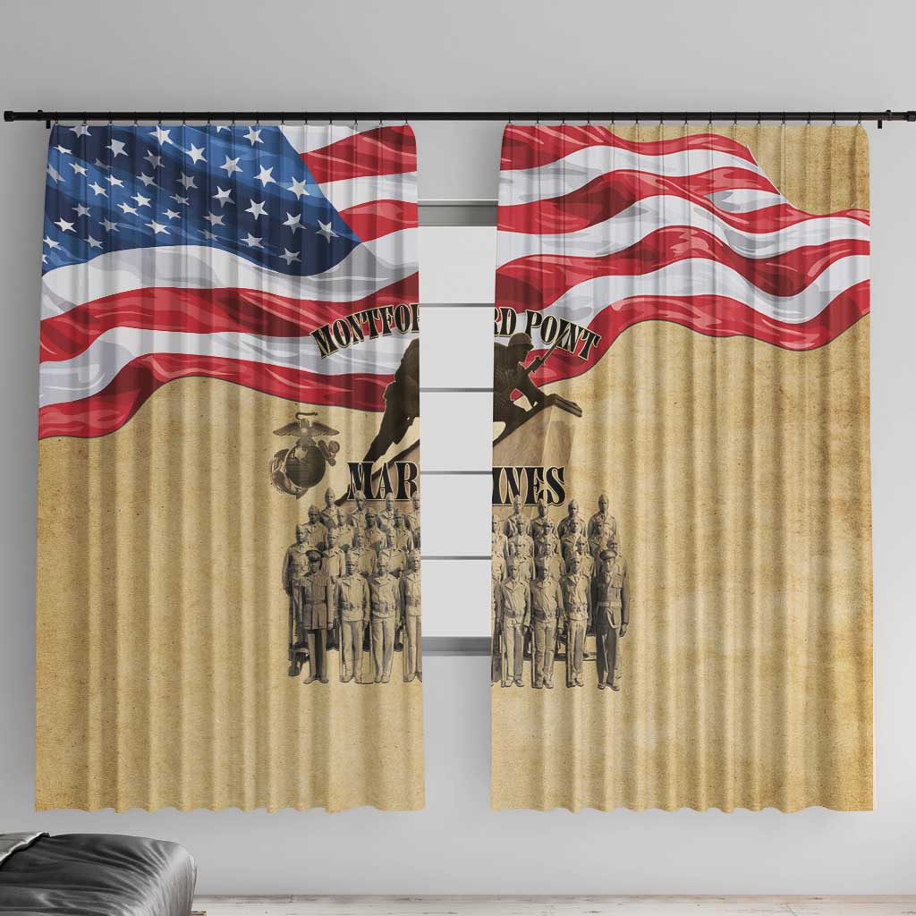 Montford Point Marines 1942-1949 Window Curtain The First Black Marines - Wonder Print Shop