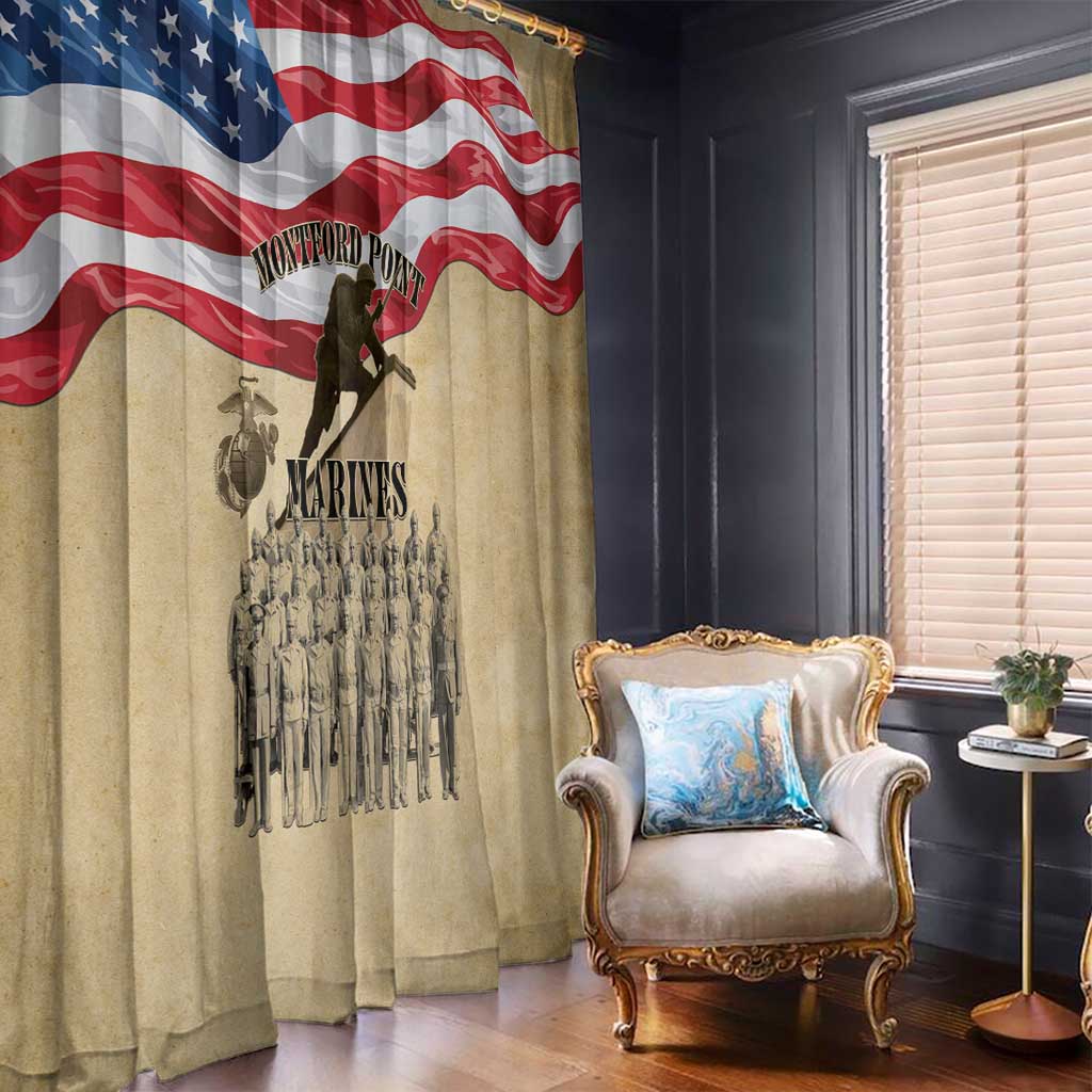 Montford Point Marines 1942-1949 Window Curtain The First Black Marines - Wonder Print Shop