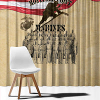 Montford Point Marines 1942-1949 Window Curtain The First Black Marines - Wonder Print Shop