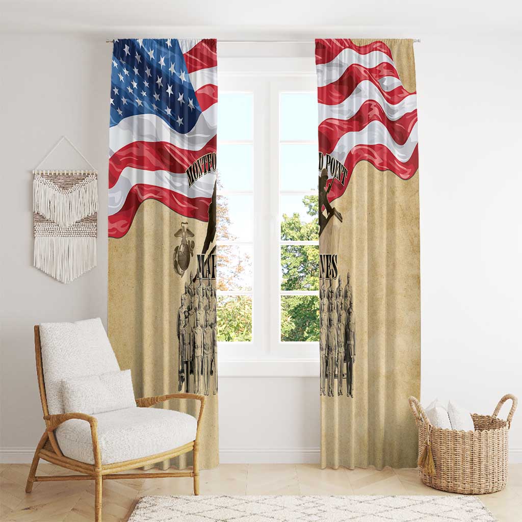 Montford Point Marines 1942-1949 Window Curtain The First Black Marines - Wonder Print Shop
