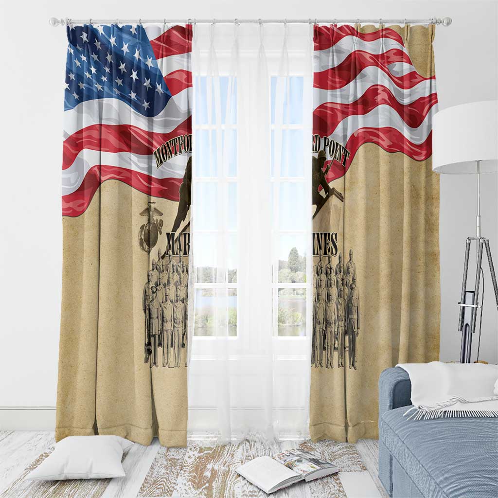 Montford Point Marines 1942-1949 Window Curtain The First Black Marines - Wonder Print Shop