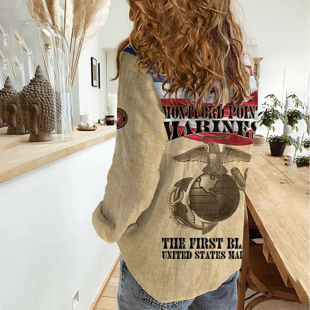 Montford Point Marines 1942-1949 Women Casual Shirt The First Black Marines - Wonder Print Shop