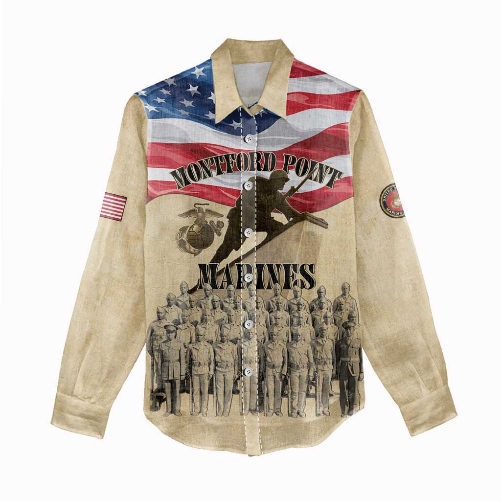 Montford Point Marines 1942-1949 Women Casual Shirt The First Black Marines - Wonder Print Shop