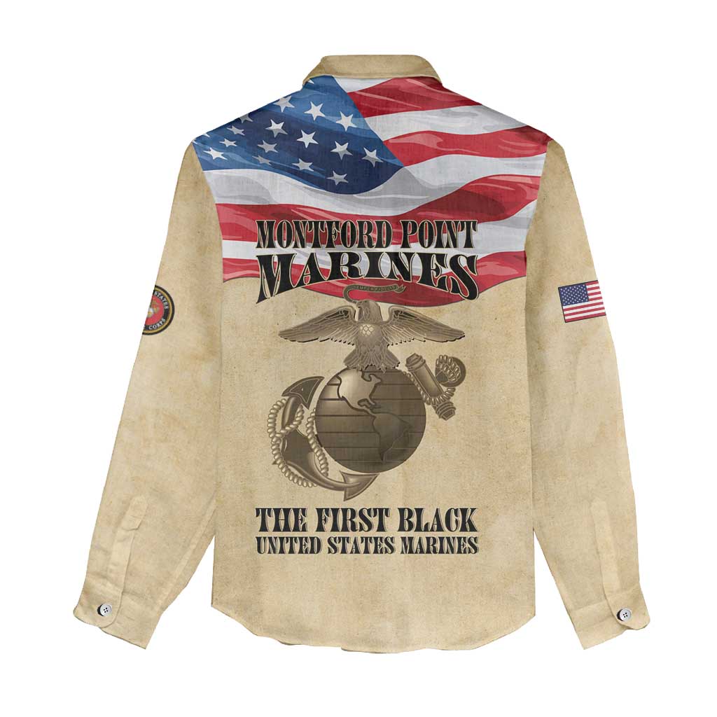 Montford Point Marines 1942-1949 Women Casual Shirt The First Black Marines - Wonder Print Shop