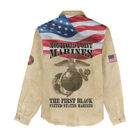 Montford Point Marines 1942-1949 Women Casual Shirt The First Black Marines - Wonder Print Shop