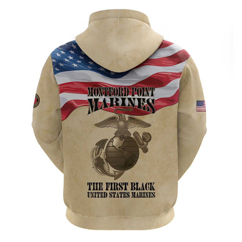 Montford Point Marines 1942-1949 Zip Hoodie The First Black Marines - Wonder Print Shop