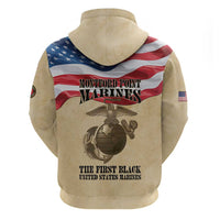 Montford Point Marines 1942-1949 Zip Hoodie The First Black Marines - Wonder Print Shop
