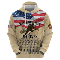 Montford Point Marines 1942-1949 Zip Hoodie The First Black Marines - Wonder Print Shop