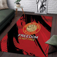 Proud to Honor Montford Point Marines Area Rug Freedom Is Not Free - Red - Wonder Print Shop