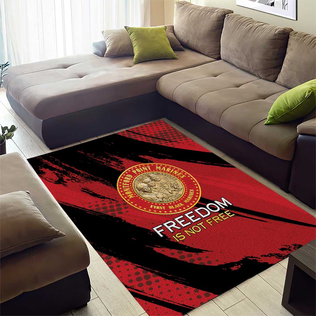 Proud to Honor Montford Point Marines Area Rug Freedom Is Not Free - Red - Wonder Print Shop