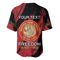 Personalized Proud to Honor Montford Point Marines Baseball Jersey Freedom Is Not Free - Red - Wonder Print Shop