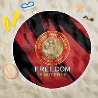 Proud to Honor Montford Point Marines Beach Blanket Freedom Is Not Free - Red - Wonder Print Shop