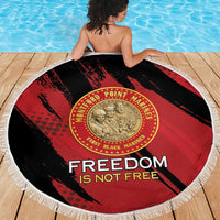 Proud to Honor Montford Point Marines Beach Blanket Freedom Is Not Free - Red - Wonder Print Shop