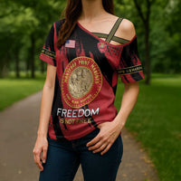 Personalized Proud to Honor Montford Point Marines Cross Shoulder Shirt Freedom Is Not Free - Red - Wonder Print Shop