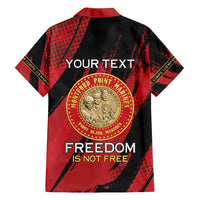 Personalized Proud to Honor Montford Point Marines Family Matching Long Sleeve Bodycon Dress and Hawaiian Shirt Freedom Is Not Free - Red - Wonder Print Shop