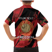 Personalized Proud to Honor Montford Point Marines Family Matching Mermaid Dress and Hawaiian Shirt Freedom Is Not Free - Red - Wonder Print Shop