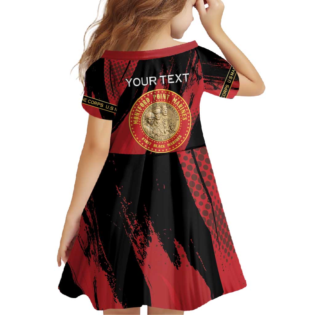 Personalized Proud to Honor Montford Point Marines Family Matching Mermaid Dress and Hawaiian Shirt Freedom Is Not Free - Red - Wonder Print Shop