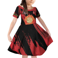 Personalized Proud to Honor Montford Point Marines Family Matching Off Shoulder Short Dress and Hawaiian Shirt Freedom Is Not Free - Red - Wonder Print Shop