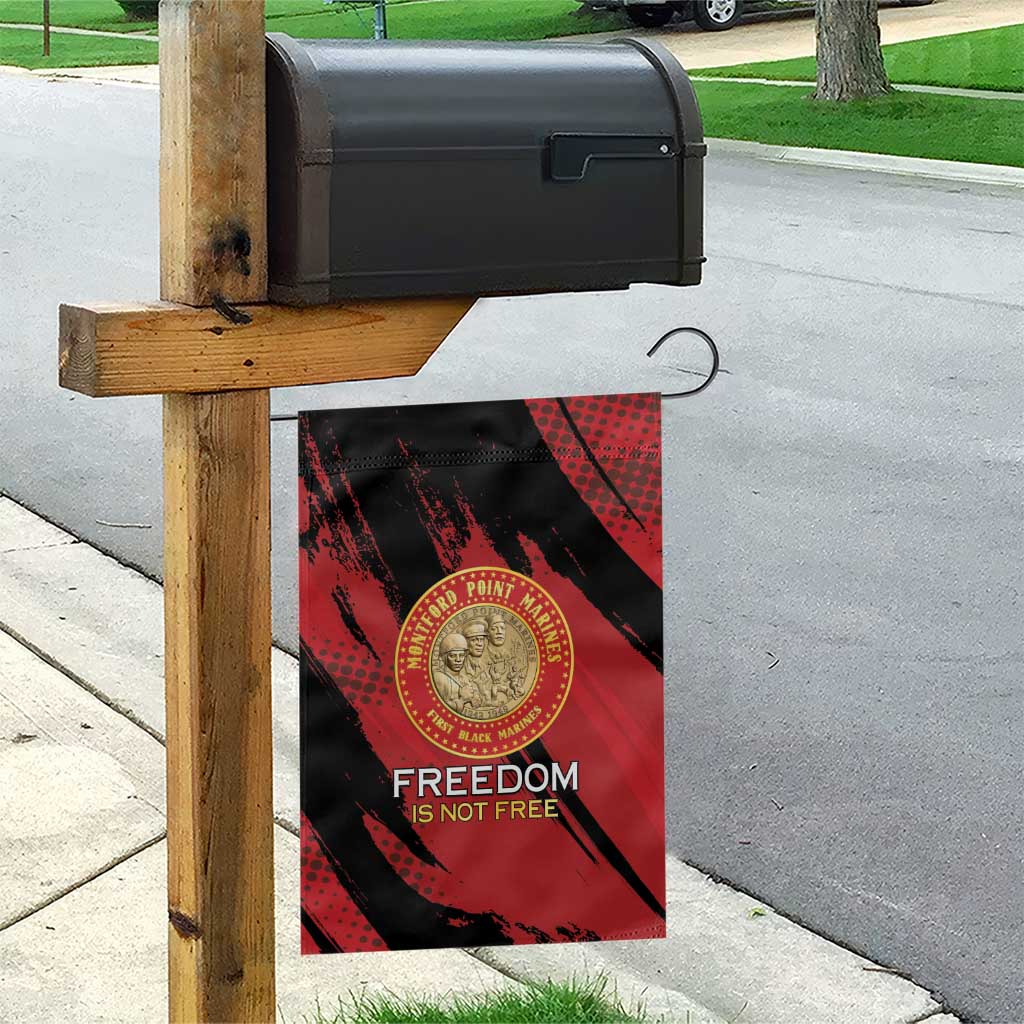Proud to Honor Montford Point Marines Garden Flag Freedom Is Not Free - Red - Wonder Print Shop