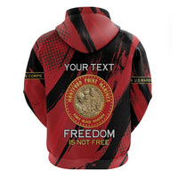 Personalized Proud to Honor Montford Point Marines Hoodie Freedom Is Not Free - Red - Wonder Print Shop