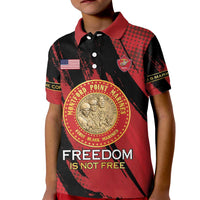 Personalized Proud to Honor Montford Point Marines Kid Polo Shirt Freedom Is Not Free - Red - Wonder Print Shop