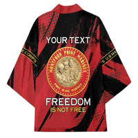 Personalized Proud to Honor Montford Point Marines Kimono Freedom Is Not Free - Red - Wonder Print Shop