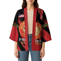 Personalized Proud to Honor Montford Point Marines Kimono Freedom Is Not Free - Red - Wonder Print Shop