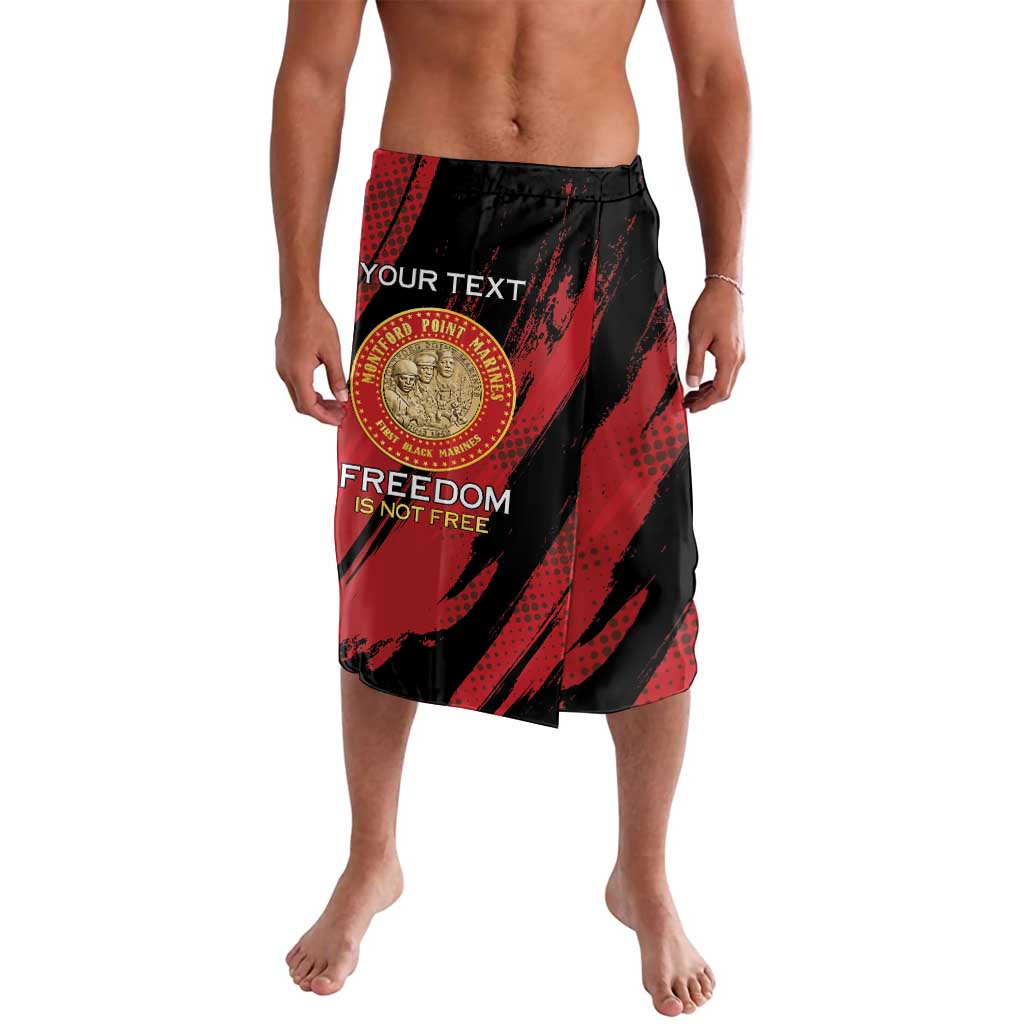 Personalized Proud to Honor Montford Point Marines Lavalava Freedom Is Not Free - Red - Wonder Print Shop