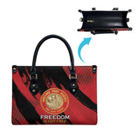 Proud to Honor Montford Point Marines Leather Bag Freedom Is Not Free - Red - Wonder Print Shop