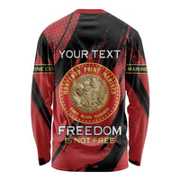 Personalized Proud to Honor Montford Point Marines Long Sleeve Shirt Freedom Is Not Free - Red - Wonder Print Shop