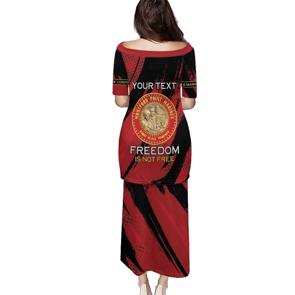 Personalized Proud to Honor Montford Point Marines Puletasi Freedom Is Not Free - Red - Wonder Print Shop
