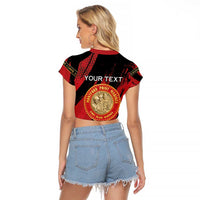 Personalized Proud to Honor Montford Point Marines Raglan Cropped T Shirt Freedom Is Not Free - Red - Wonder Print Shop