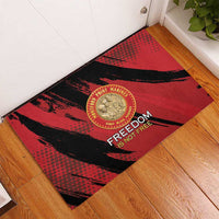 Proud to Honor Montford Point Marines Rubber Doormat Freedom Is Not Free - Red - Wonder Print Shop