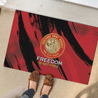 Proud to Honor Montford Point Marines Rubber Doormat Freedom Is Not Free - Red - Wonder Print Shop