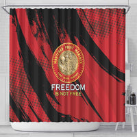 Proud to Honor Montford Point Marines Shower Curtain Freedom Is Not Free - Red - Wonder Print Shop