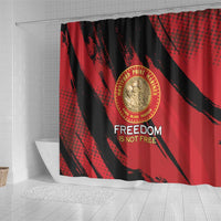 Proud to Honor Montford Point Marines Shower Curtain Freedom Is Not Free - Red - Wonder Print Shop