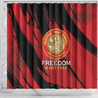 Proud to Honor Montford Point Marines Shower Curtain Freedom Is Not Free - Red - Wonder Print Shop