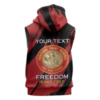 Personalized Proud to Honor Montford Point Marines Sleeveless Hoodie Freedom Is Not Free - Red - Wonder Print Shop