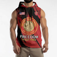 Personalized Proud to Honor Montford Point Marines Sleeveless Hoodie Freedom Is Not Free - Red - Wonder Print Shop