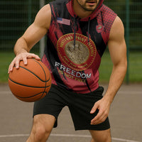 Personalized Proud to Honor Montford Point Marines Sleeveless Hoodie Freedom Is Not Free - Red - Wonder Print Shop