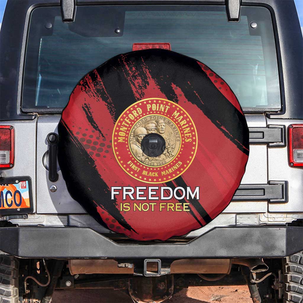 Proud to Honor Montford Point Marines Spare Tire Cover Freedom Is Not Free - Red - Wonder Print Shop