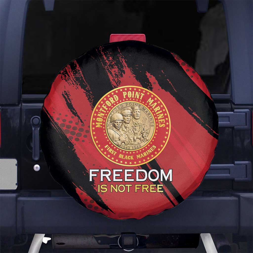Proud to Honor Montford Point Marines Spare Tire Cover Freedom Is Not Free - Red - Wonder Print Shop